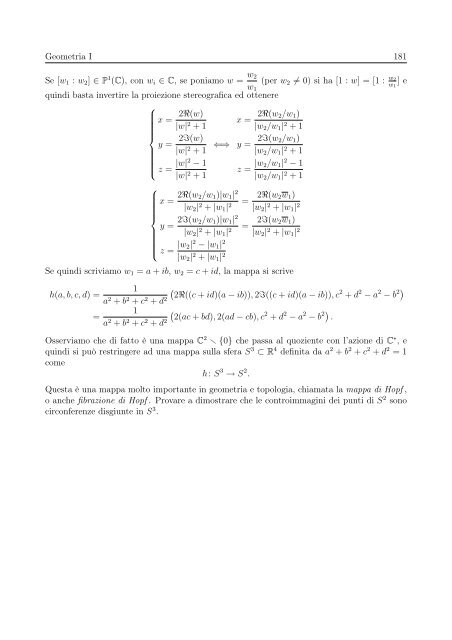 Â§ 19 Spazi proiettivi - Matematica e Applicazioni