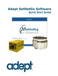 Adept SetNetGo Software Quick Start Guide - Adept Technology, Inc.