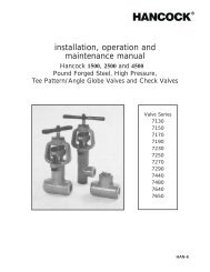 Hancock 1500, 2500 and 4500 Pound Forged ... - Industrial Controls