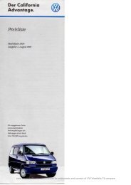 Der California /Q\ Advantage. \S - VW Westfalia T4 Transporter Info ...