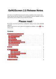 genuscreen Version 2.0 Release Notes - GeNUA