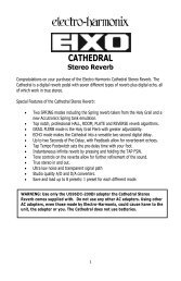 Cathedral - Instructions (PDF) - Electro-Harmonix