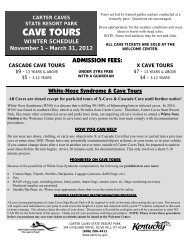 Carter Cave Tours - Kentucky State Parks