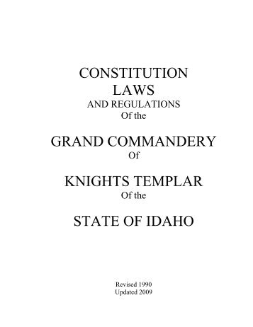 constitution - Grand Encampment of Knights Templar, USA