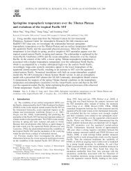 Springtime tropospheric temperature over the Tibetan Plateau and ...