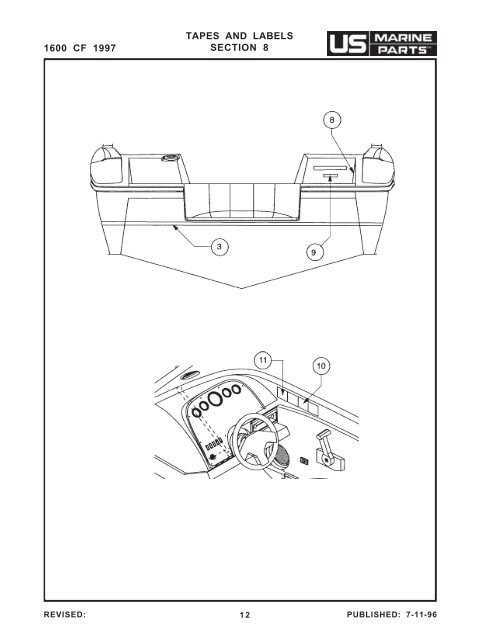 TABLE OF CONTENTS 1600 CF 1997 - Bayliner Parts