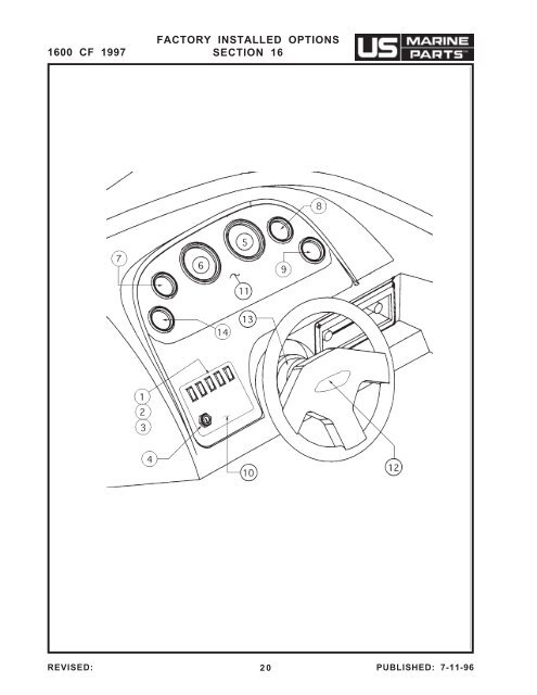 TABLE OF CONTENTS 1600 CF 1997 - Bayliner Parts