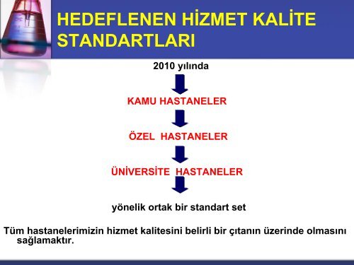 SaÄlÄ±k BakanlÄ±ÄÄ± Hizmet Kalite StandartlarÄ±