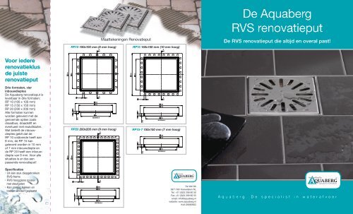 De Aquaberg RVS renovatieput