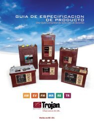 guia de especificacion de producto - Trojan Battery Company