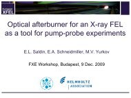 Optical afterburner for an X-ray FEL as a tool for ... - European XFEL