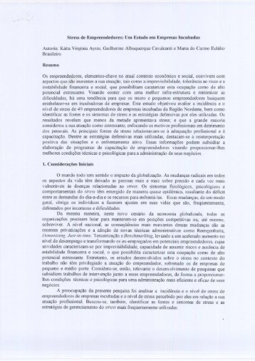Stress de empreendedores