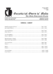 Gazzetta tal-Gvern ta' Malta - Gov.mt