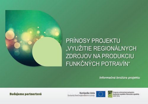 Prínosy Projektu - Nyugat-Magyarországi Egyetem Mezőgazdaság