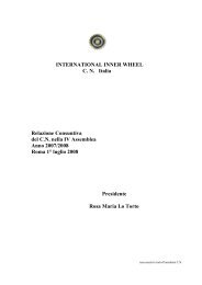 Relazione Consuntiva Operato CN 2007-08 - Inner Wheel Italia