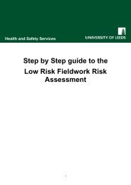 Step by step guide to low risk fieldwork risk assessment - School of ...