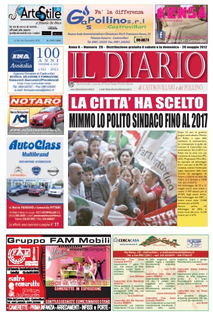 MIMMO LO POLITO SINDACO FINO AL 2017 - Il Diario di Castrovillari