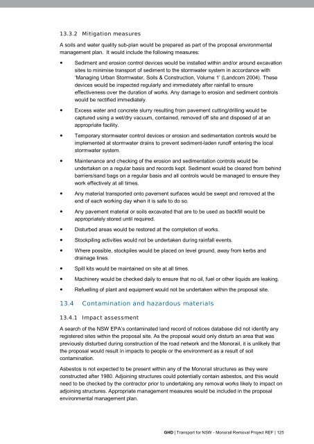 Monorail Removal Project - Review of Environmental Factors (REF)