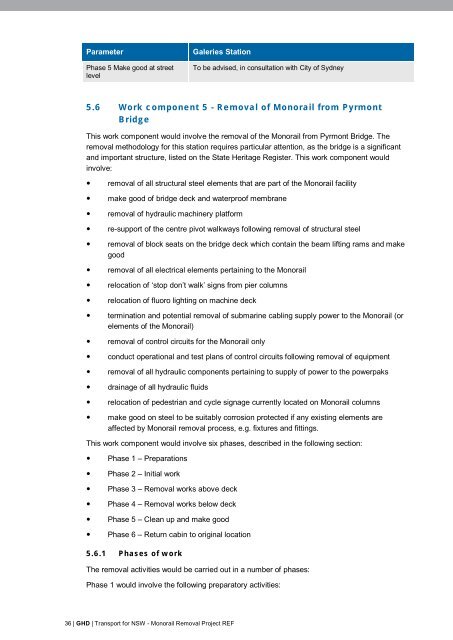 Monorail Removal Project - Review of Environmental Factors (REF)