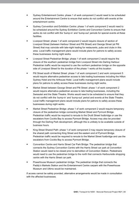 Monorail Removal Project - Review of Environmental Factors (REF)