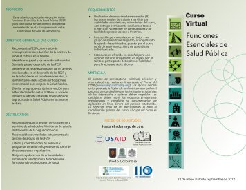 Funciones Esenciales de Salud Pública - Campus Virtual de Salud ...