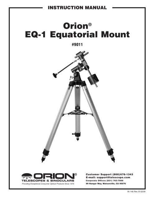 Orion® EQ-1 Equatorial Mount