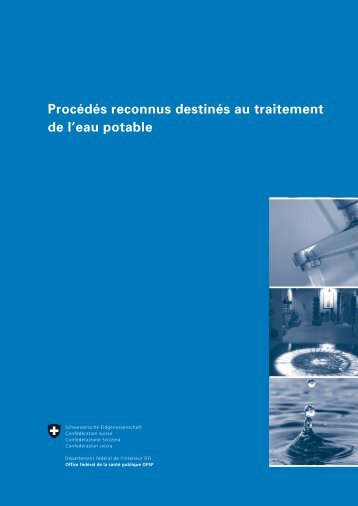 ProcÃ©dÃ©s reconnus destinÃ©s au traitement de l'eau potable