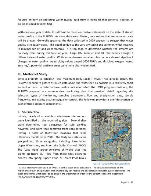 Prior Lake - Spring Lake Watershed District 2009 Water Quality ...