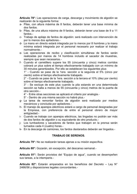 CONVENCION COLECTIVA DE TRABAJO NË 169/91 - Ministerio de ...