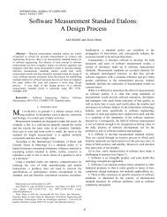 Software Measurement Standard Etalons: A Design Process