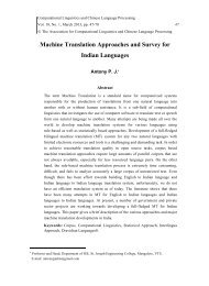 Machine Translation Approaches and Survey for Indian ... - aclclp