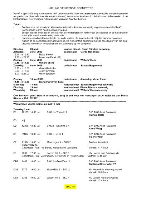 hoofdredactioneel - sv BKC