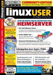 Ausgabe 12/2009 jetzt herunterladen - LinuxUser