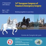 14th European Congress of Trauma & Emergency Surgery