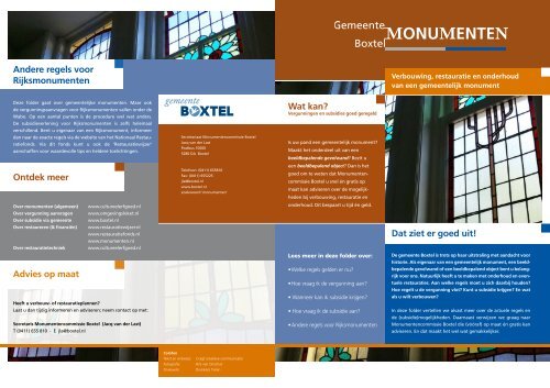 Vergunning en subsidie - Gemeente Boxtel