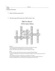 STEM Career Worksheet