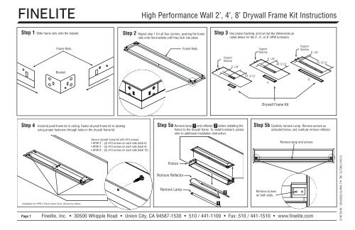 Drywall Instructions - Finelite