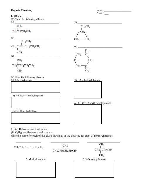 Organic Chemistry - yourhomework.com Home Page