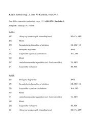 Klinisk Farmakologi , 1. sem. Ny Kandidat, forÃ¥r 2012 - Aarhus ...