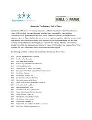 About the Toy Industry Hall of Fame - Toy Industry Association