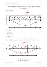 Obliczanie układów statycznie niewyznaczalnych metodą sił - krata
