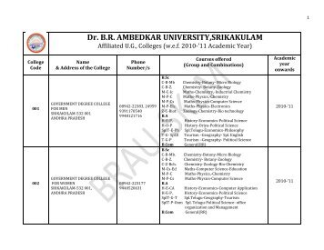 PG & UG Courses at BRAU Campus and Affiliated Colleges - Dr.BR ...