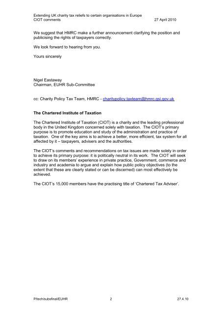 UK charity tax reliefs extending to European organisations - CIOT