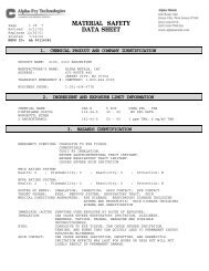 material safety data sheet - The Solder Connection