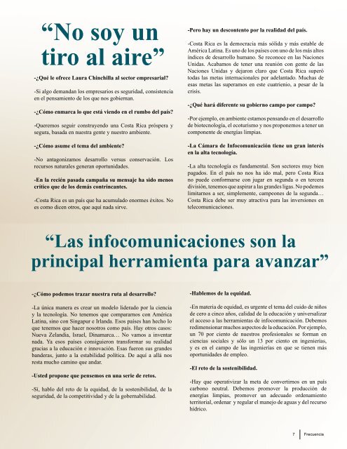 Revista Frecuencia de la Cámara de Infocomunicación y ... - Amcham