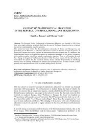 An Essay on Mathematical Education in the Republic of Srpska ...