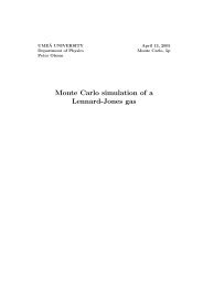 Monte Carlo simulation of a Lennard-Jones gas