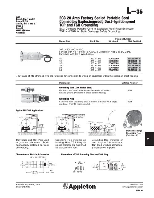 ECC Cord Connector - Matelco