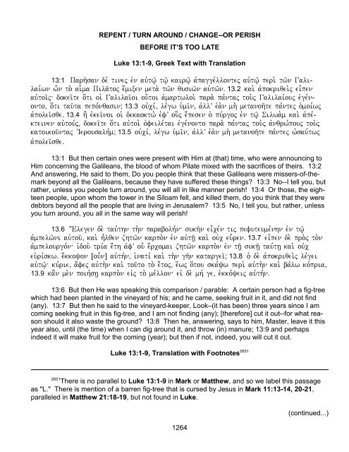 Luke 13 - In Depth Bible Commentaries