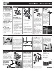 Lowel Clamps & Mounts Instructions